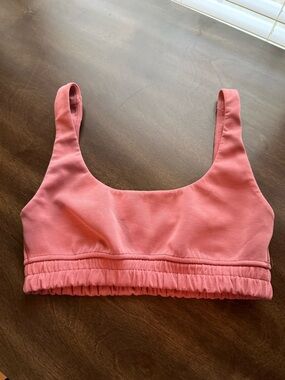 Lululemon Athletica Dusty Rose Soft Scoop Neck Sports Bralette Non Padded